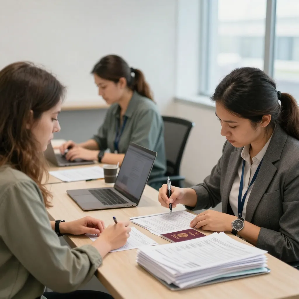 Gato siendo revisado por veterinario